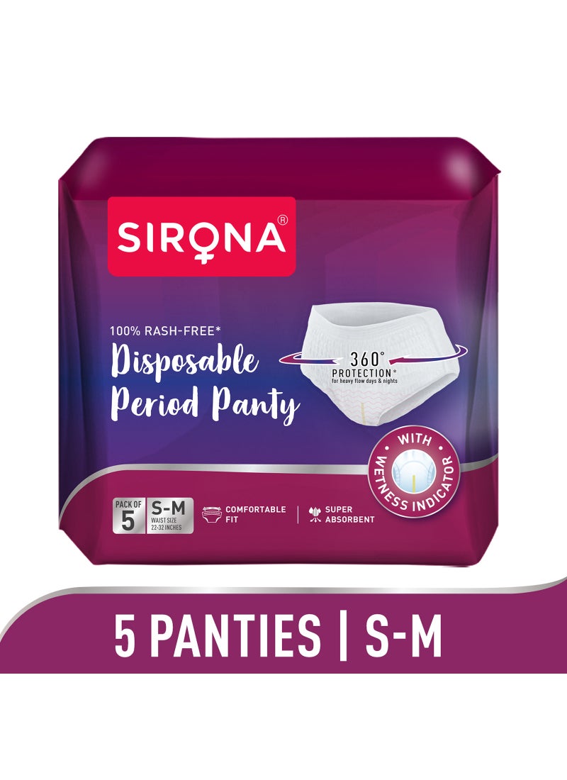 Sirona Disposable Period Panties for Women S–M 360° Sanitary Protection for Regular Flow 5 Pcs - Image 2