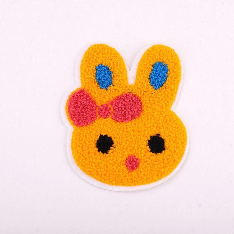 Daily Crafts Daily Crafts Unisex Kids Patches Needlework Sew on Stitching Clothes Patch for Clothes Boutiques Jackets Jeans Bags Multicolor Towel Design Colorful Bunny - Image 2