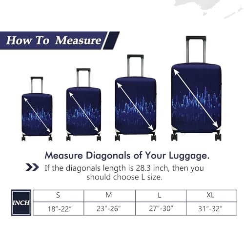HYPER VENTURE Washable Luggage Cover - Fashion Suitcase Protector Fits 18-22 Inch Luggage (Nightscape, S) - Image 5
