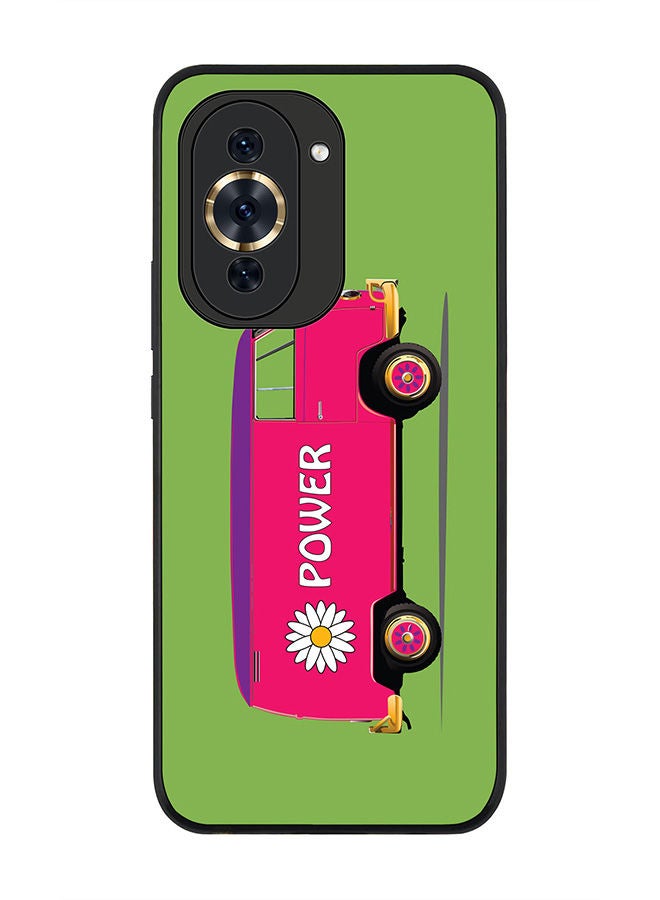 Stylizedd Rugged Black edge case for Huawei nova 10 4G Slim fit Soft Case Flexible Rubber Edges Anti Drop TPU Gel Thin Cover -  Flower Power - Image 1