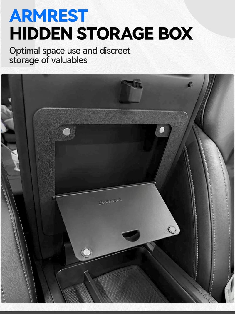 ELECFRESH 4PCS Center Console Organizer Tray for 2023-2026 Honda Pilot 2024-2026 Honda Ridgeline&Passport Accessories, Armrest Storage Box and Divider, Hidden Storage Box and Cup Holder - Image 4