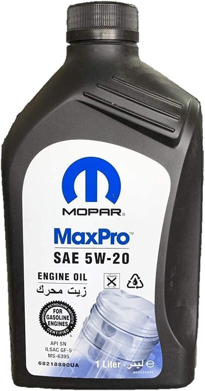 زيت محرك Mopar Maxpro لسيارات جيب دودج كرايسلر (5W-20، 1 لتر)