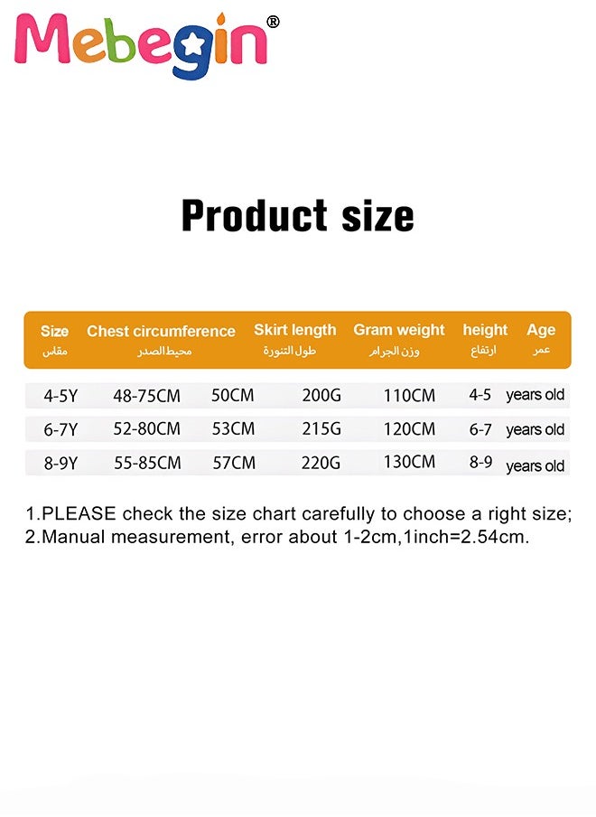 MEBEGIN - Girls Mermaid Costume with Adjustable Halter Neck Design, Elegant Princess Tutu Dress with Hair Hoop, Deluxe Princess Dress Up Costume with Colorful Bows, Great for Fancy Dress Parties, Birthdays, Prom Outfits and Cosplay Activities - Image 1