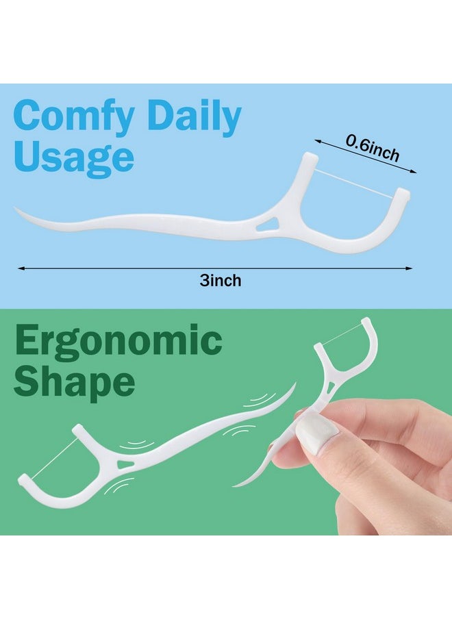 Maxcheck 2000 Count Floss Picks Bulk Natural Dental Floss Picks Toothpicks Sticks High Pull Tooth Flosser Picks Sustainable Floss Picks For Teeth  - Image 2