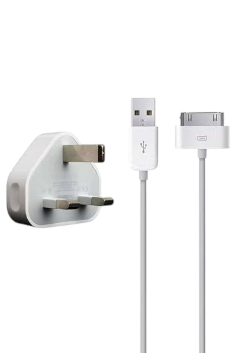 Wall Charger Plug and Cable Compatible with iPhone 4/4S/3G/3GS,iPad 2/3,iPod touch/Nano/Classic,Mains Charger and 1 Meter Cable - Image 5