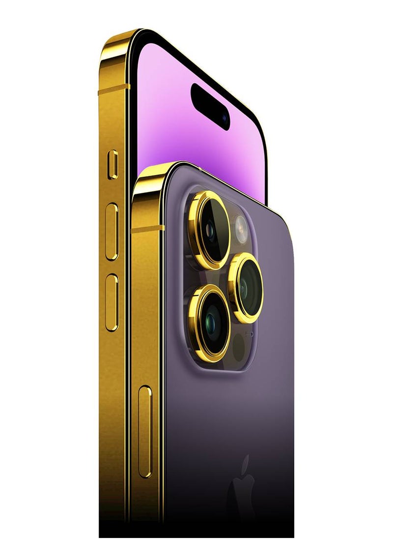 CAVIAR - Caviar Luxury 24k Gold Plated Frame Customized iPhone 15 Pro Max Max 1 TB Purple Titanium - Image 1