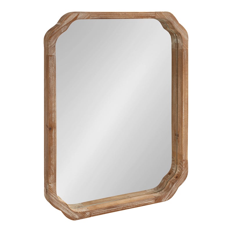 Kate and Laurel Kate and Laurel Marston Farmhouse Rectangle Wall Mirror 18 x 24 Rustic Brown Decorative Rustic Mirror for Wall 