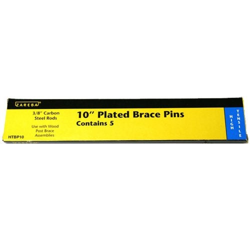 Zareba 10 Inch Galvanized Brace Pin for Electric Fence - Durable Galvanized Steel Construction - 5 Pack - HTBP10 - Image 1