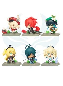 Furtey Genshin Figure - 6 Designs, Pertain to Battle Stance Mondstadt Edition, Decoration Ornaments Best Gift Collection Toy for Game Fans (6 Designs)  - Image 1