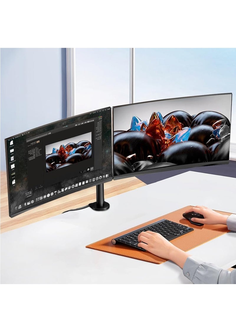 Arabest - Dual Monitor Stand, 15 "to 30" No-Punch Monitor Desktop Stand, A Variety Of Screen Types, Computer Monitor Arm Can Be Switched At Will, Suitable For Home Office(Hold Up To 24KG) - Image 1