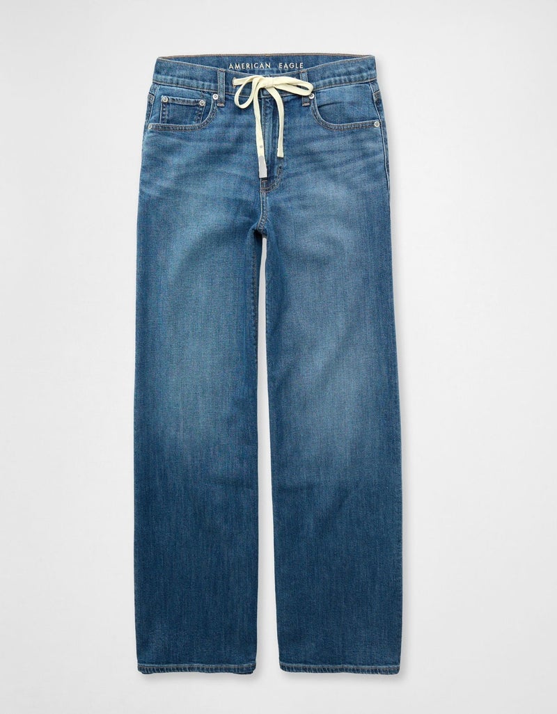 American Eagle AE Dreamy Drapey Stretch Super High-Waisted Baggy Wide-Leg Jean - Image 3