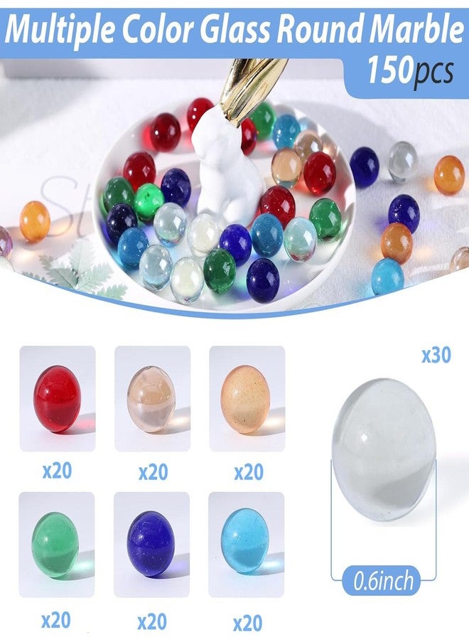 FUTUREPLUSX 150PCS Glass Marbles Bulk, 5/8inch Colorful Marbles for Running Game, Board Table Game Gift for Families Children and Friends - Image 2