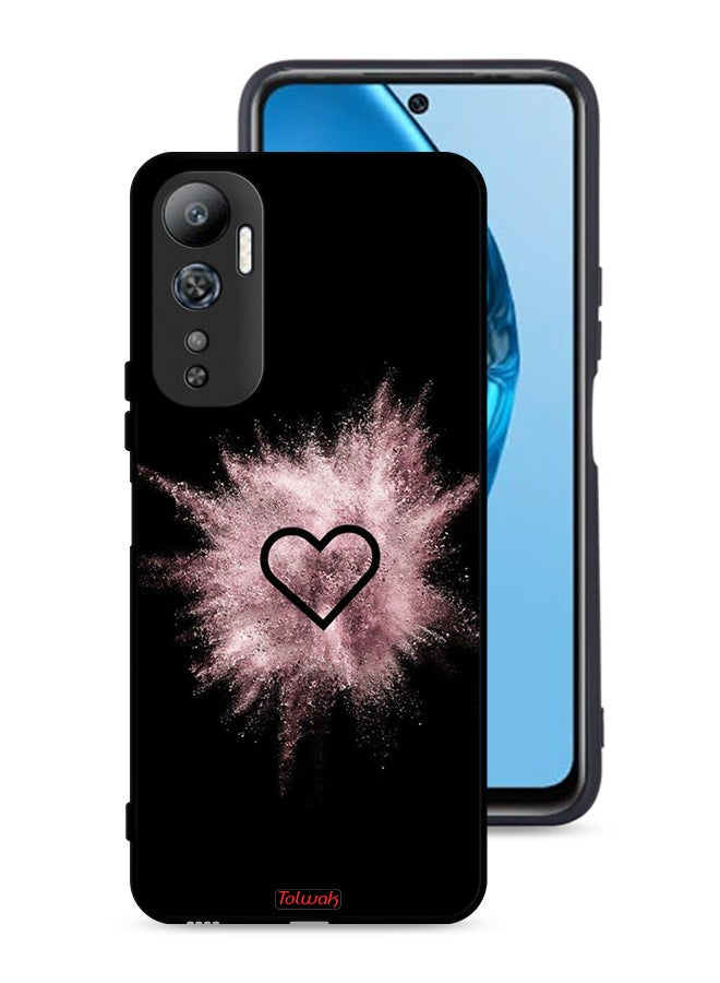 Tolwak Infinix Hot 20 4G Protective Case Cover Heart On Glitters - Image 1