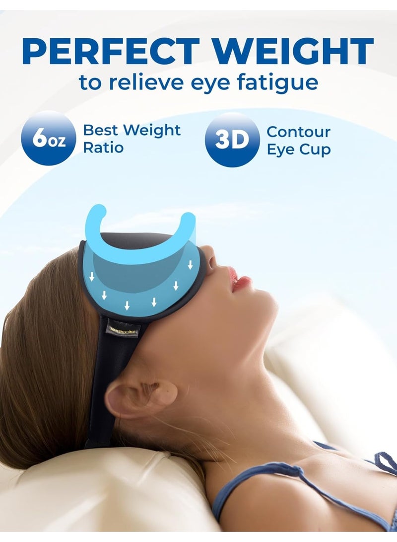 general 3D Cooling Gel Sleep Mask for Women & Men – 6oz Weighted Eye Mask for Sleeping, 100% Blackout, Ice Cold Gel, Migraine & Headache Relief, Eye Care, Deep Relaxation, Airplane Travel Essentials - Image 5