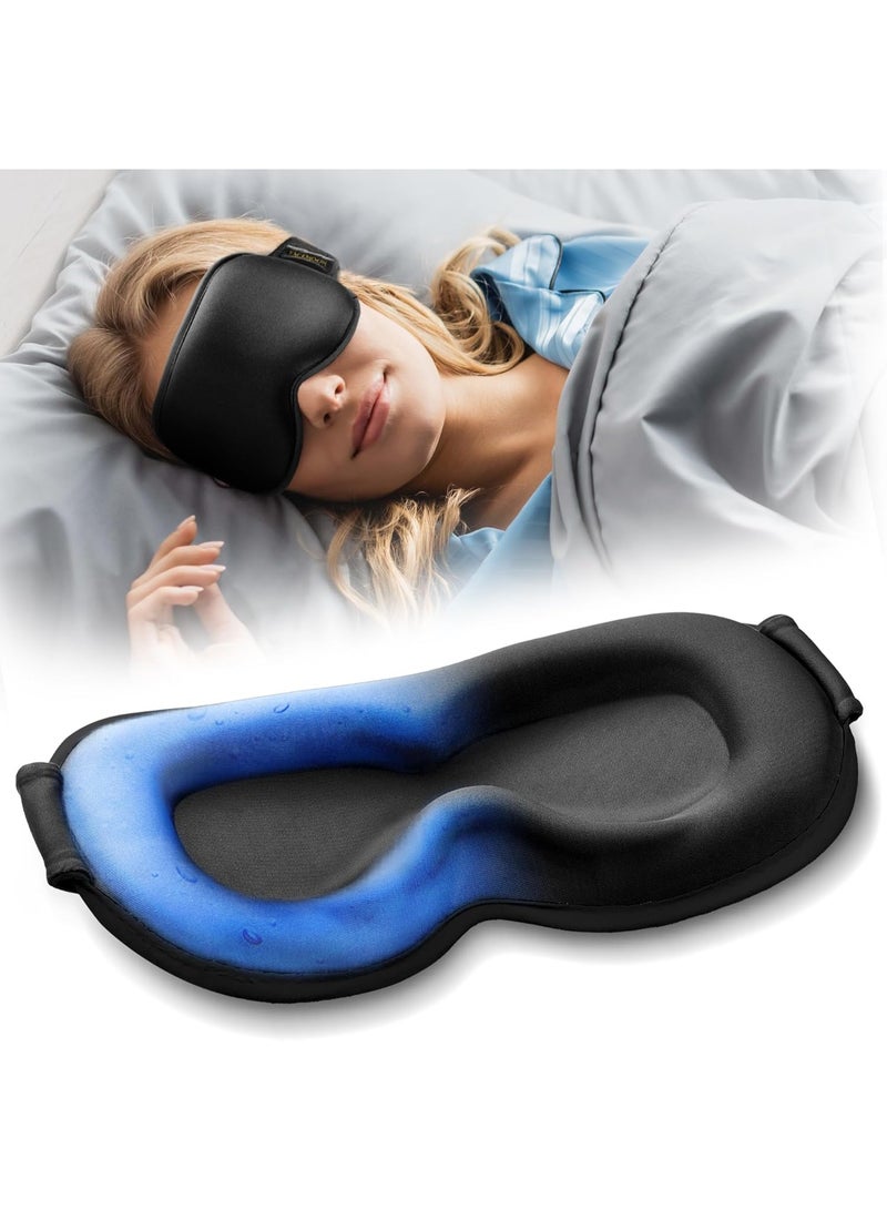 general 3D Cooling Gel Sleep Mask for Women & Men – 6oz Weighted Eye Mask for Sleeping, 100% Blackout, Ice Cold Gel, Migraine & Headache Relief, Eye Care, Deep Relaxation, Airplane Travel Essentials - Image 1