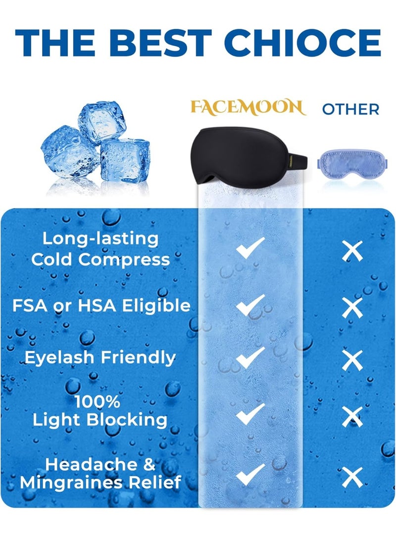 general 3D Cooling Gel Sleep Mask for Women & Men – 6oz Weighted Eye Mask for Sleeping, 100% Blackout, Ice Cold Gel, Migraine & Headache Relief, Eye Care, Deep Relaxation, Airplane Travel Essentials - Image 4