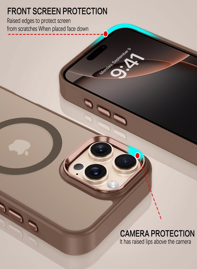 BENTOBEN for iPhone 16 Pro Case [Compatible with Magsafe] Magnetic Matte Phone Case iPhone 16 Pro Translucent Slim Shockproof Women Men Protective Cover Cases for iPhone 16 Pro 6.3", Desert Titanium - Image 5