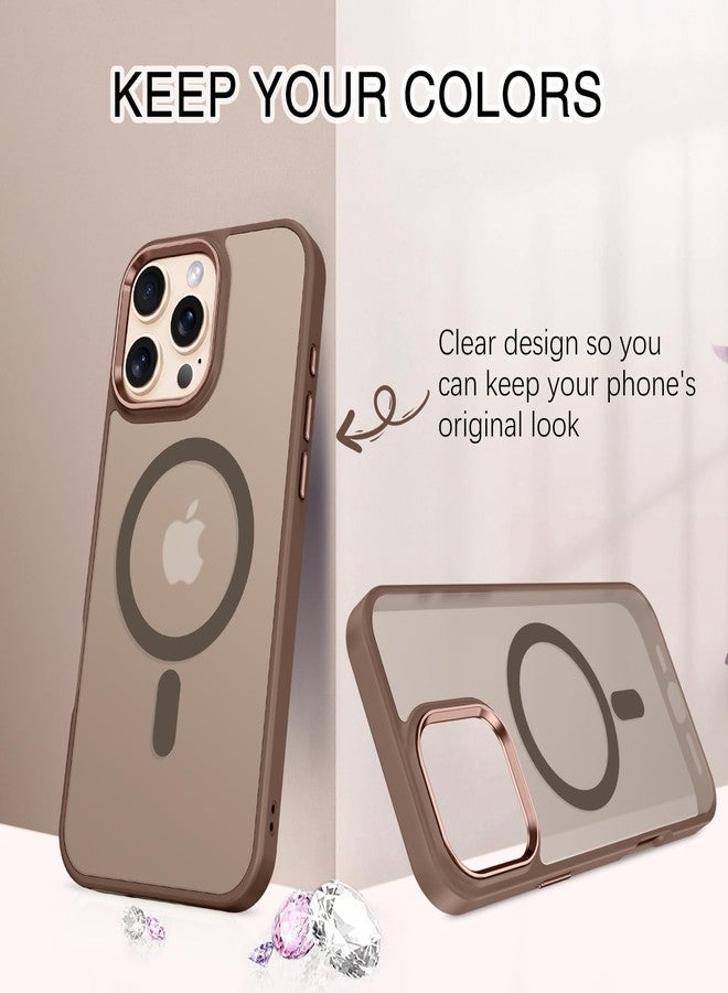 BENTOBEN for iPhone 16 Pro Case [Compatible with Magsafe] Magnetic Matte Phone Case iPhone 16 Pro Translucent Slim Shockproof Women Men Protective Cover Cases for iPhone 16 Pro 6.3", Desert Titanium - Image 3