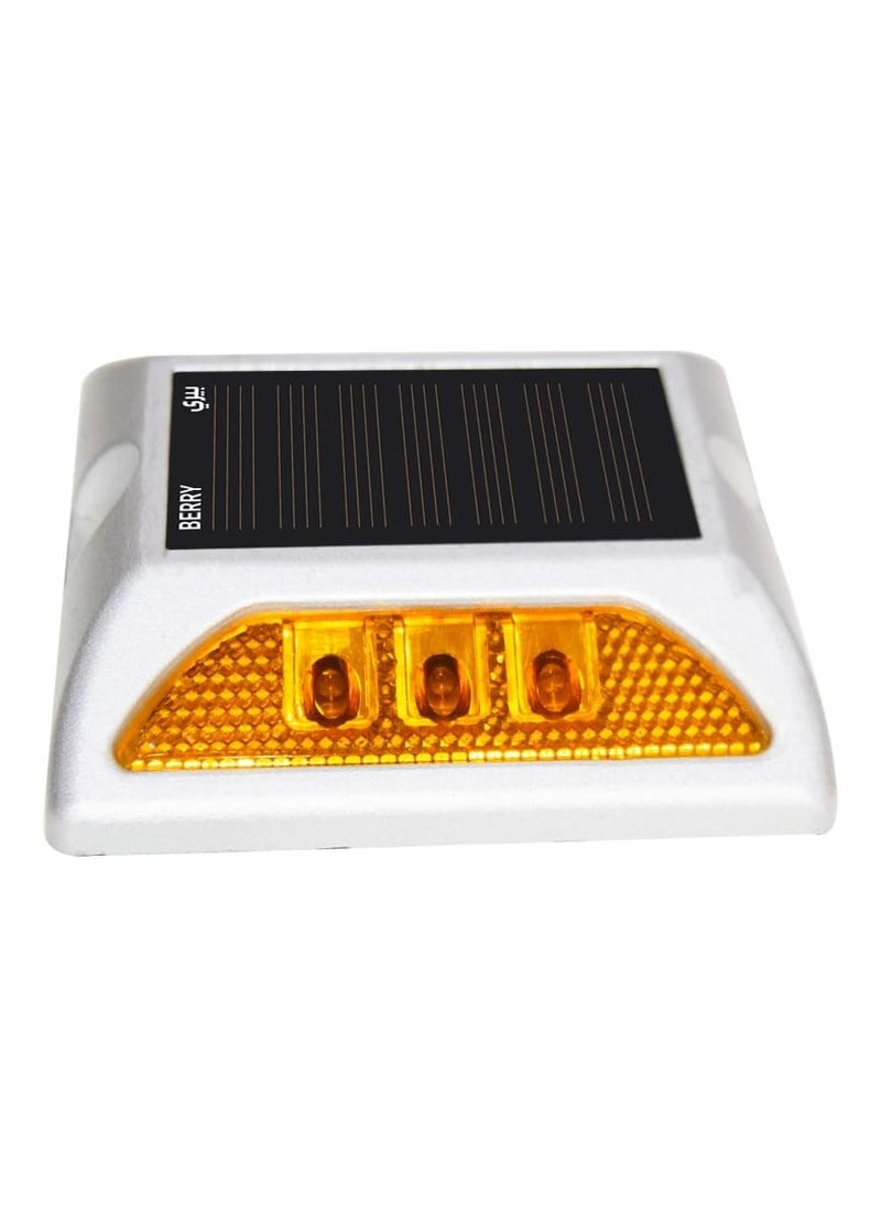 BERRY - Berry Aluminum Solar Road Stud Light – Reflective Large Orange Road Marker - Image 1