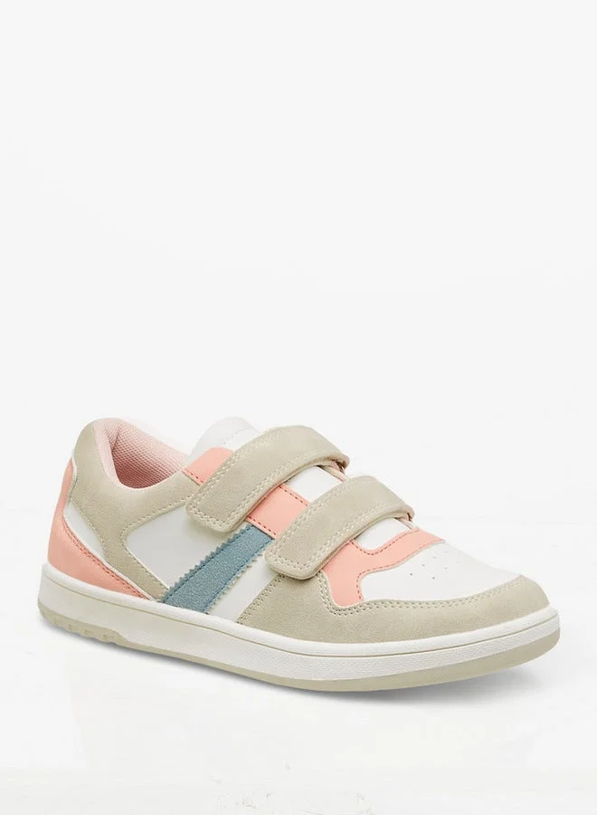 Paprika  Colourblock Sneakers with Hook and Loop Closure  | Best Price UAE