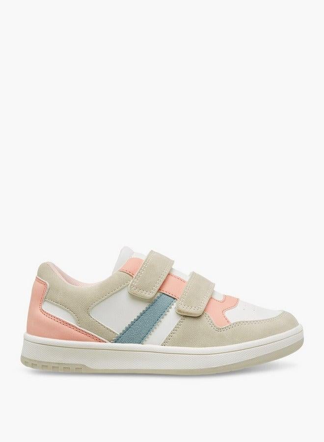 Paprika Colourblock Sneakers with Hook and Loop Closure - Image 2
