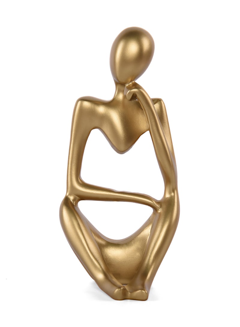 3pcs set Gold Decor Thinker Statue Abstract Art Sculpture Ideal For Home Decor Modern Office Desktop Shelf Bookshelf - Image 2