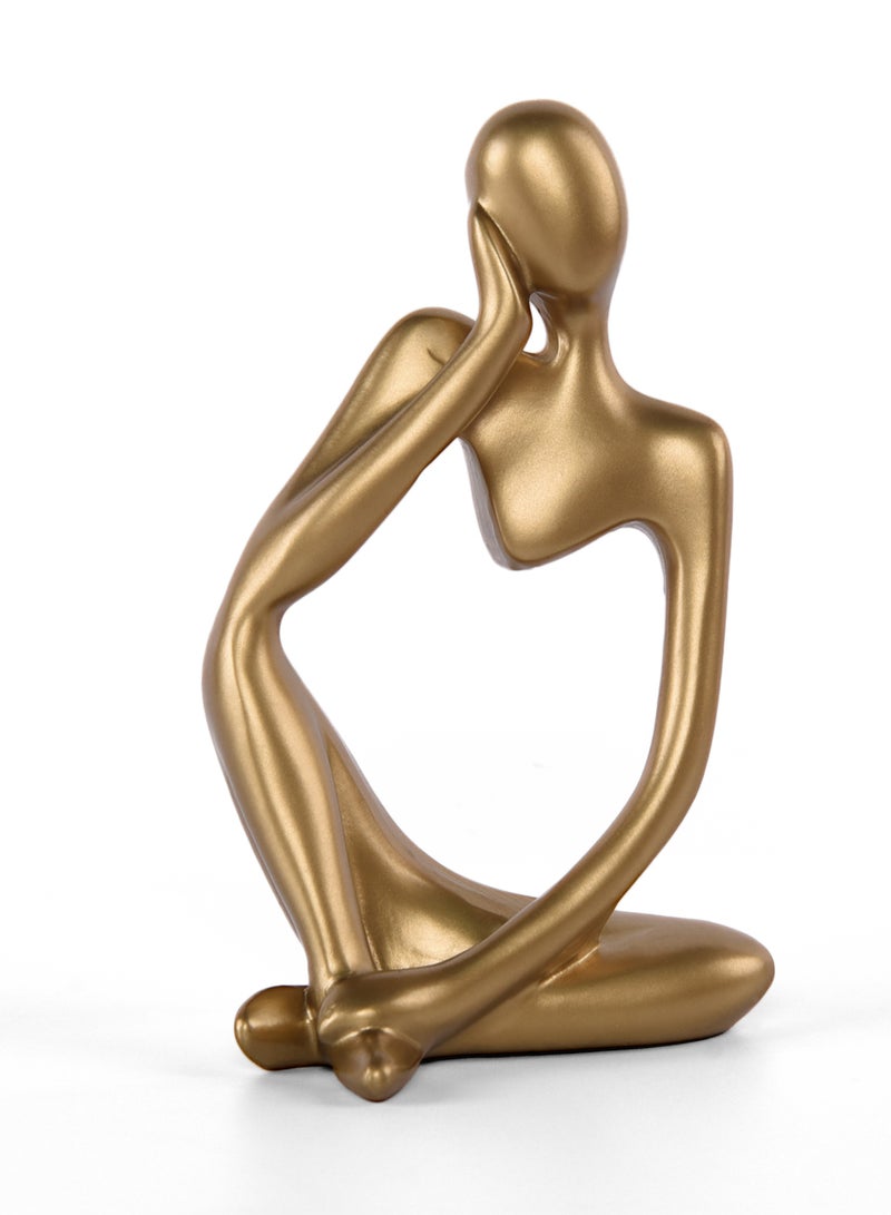 3pcs set Gold Decor Thinker Statue Abstract Art Sculpture Ideal For Home Decor Modern Office Desktop Shelf Bookshelf - Image 3
