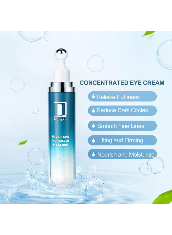 Dongyu Caffeine Eye Cream for Dark Circles: Under Eye Cream Morning Skincare - Daily Eye Serum for Eyelids Puffiness (Formula Upgraded) - Image 2