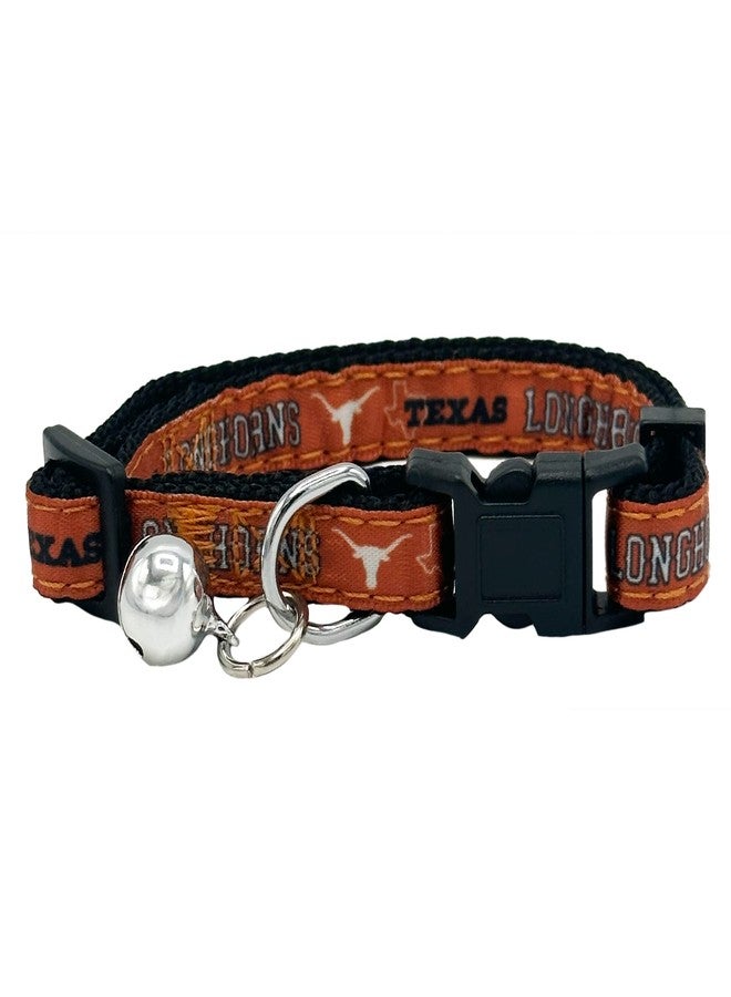 Pets First NCAA CAT COLLAR. - TEXAS LONGHORNS CAT COLLAR. - Strong & Adjustable COLLEGE Cat Collars with Metal Jingle Bell - Image 2
