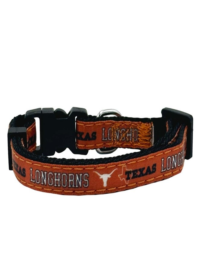 Pets First NCAA CAT COLLAR. - TEXAS LONGHORNS CAT COLLAR. - Strong & Adjustable COLLEGE Cat Collars with Metal Jingle Bell - Image 1