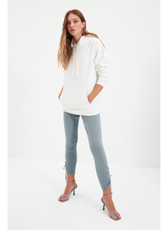 trendyol Sweatshirt - Ecru - Boyfriend - Image 2