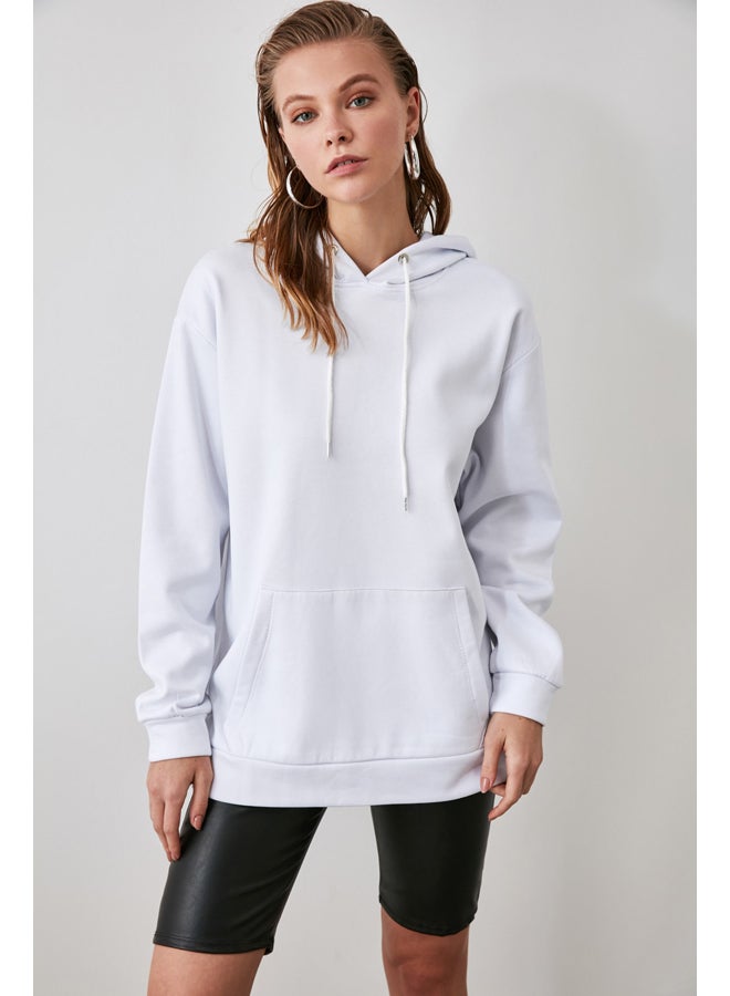 trendyol Sweatshirt - Ecru - Boyfriend - Image 5