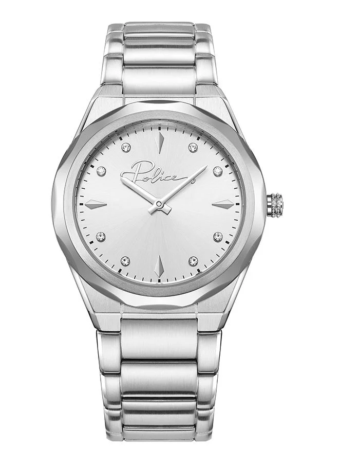POLICE Womens Hana Stainless Steel Analog Wrist Watch PEWLG2228701 34mm Silver