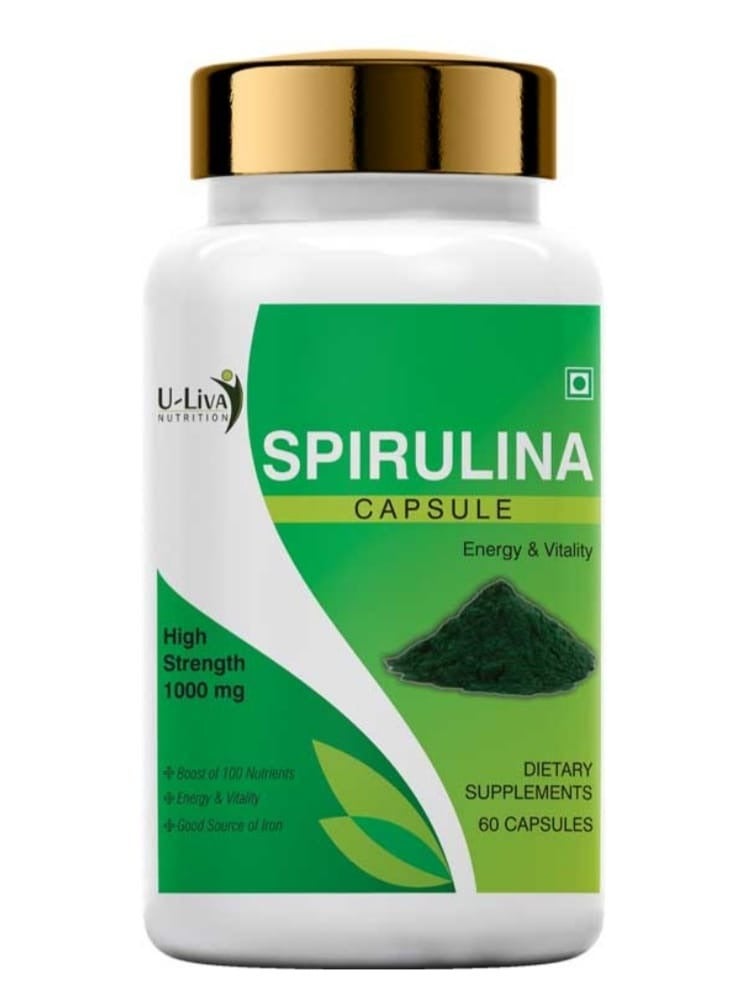 RoyalCare Spirulina Capsule 1000mg - 60 Capsules - Image 1