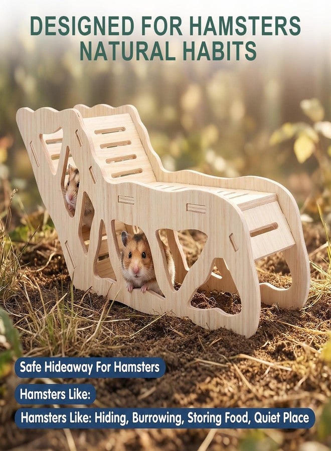 PASDUCHAS 3-Piece Wooden Hamster Platform Set, Versatile Hideout & Exploration Tunnel with Ladder, Cage Decor for Syrian Dwarf Hamsters, Gerbils, Mice - Image 5