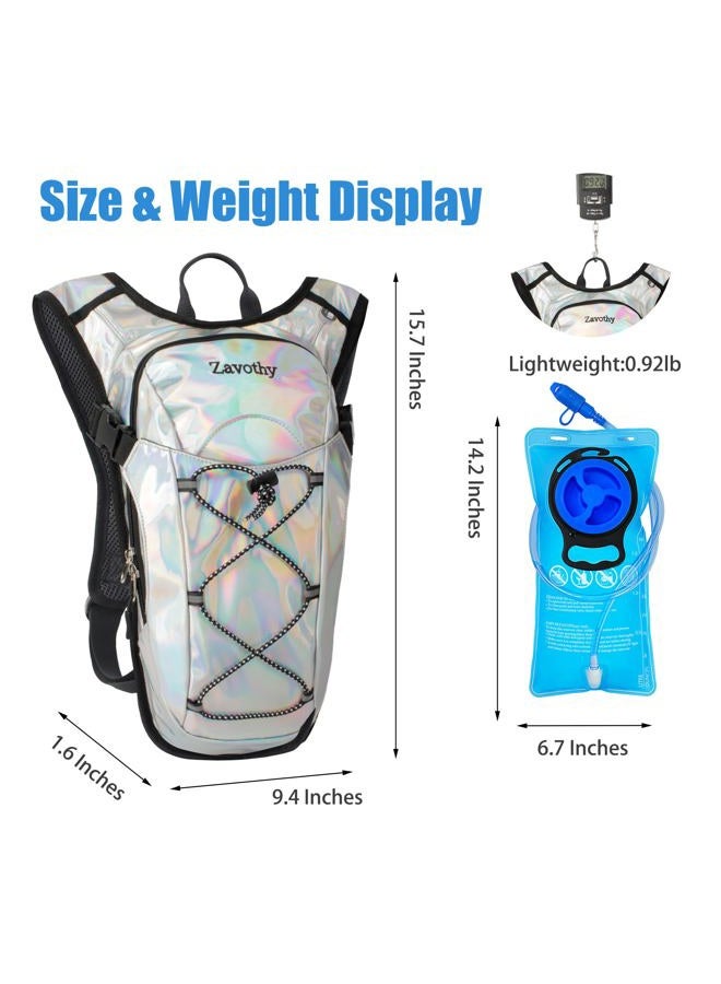 Zavothy Hydration Backpack Lightweight Water Backpack for Cycling Running Hydration Pack Hiking Backpack with 2L Water Bladder White - Image 2
