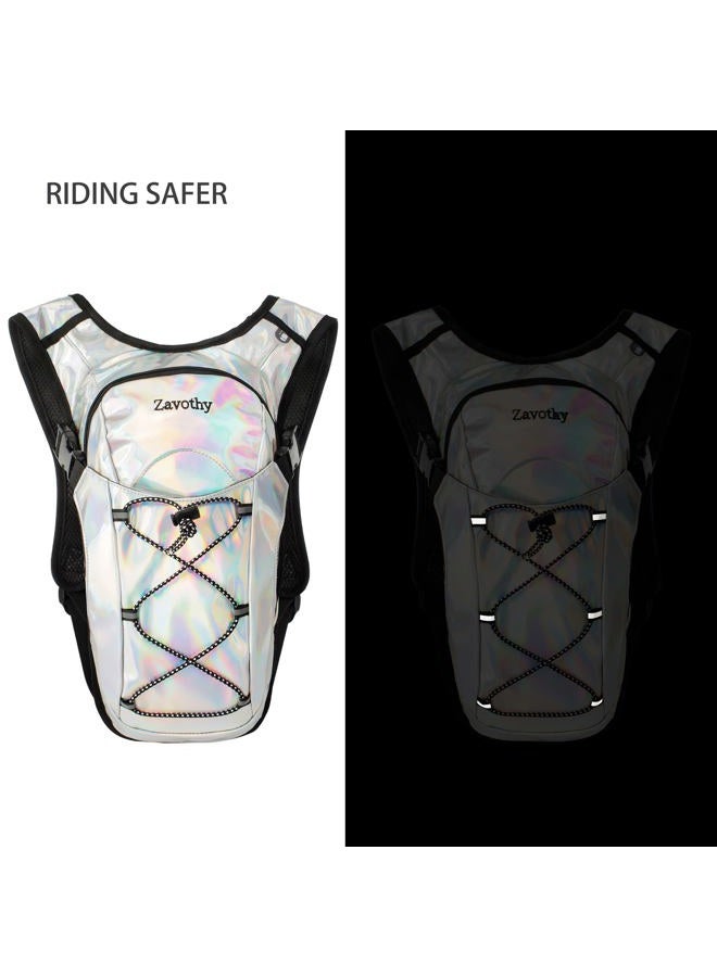 Zavothy Hydration Backpack Lightweight Water Backpack for Cycling Running Hydration Pack Hiking Backpack with 2L Water Bladder White - Image 5