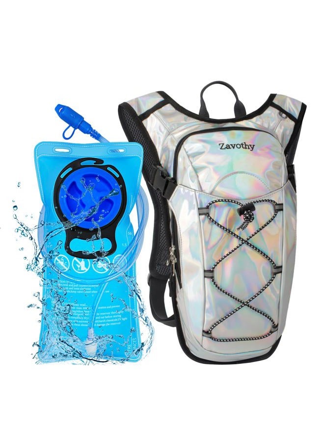 Zavothy Hydration Backpack Lightweight Water Backpack for Cycling Running Hydration Pack Hiking Backpack with 2L Water Bladder White - Image 1
