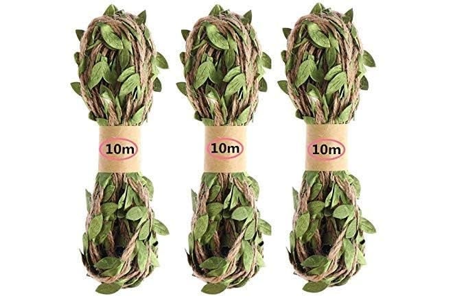 Leaf Rope Natural Hessian Jute Twine Rope Burlap Ribbon (10m – for Party Decoration) (5)