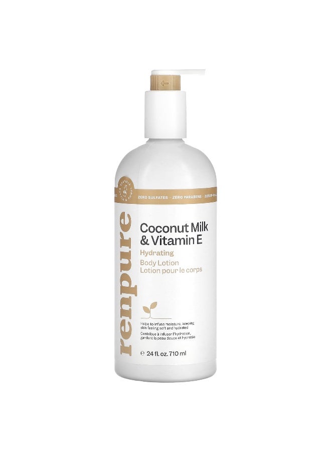 Renpure, Hydrating Body Lotion, Coconut Milk & Vitamin E, 24 fl oz (710 ml) - Image 1