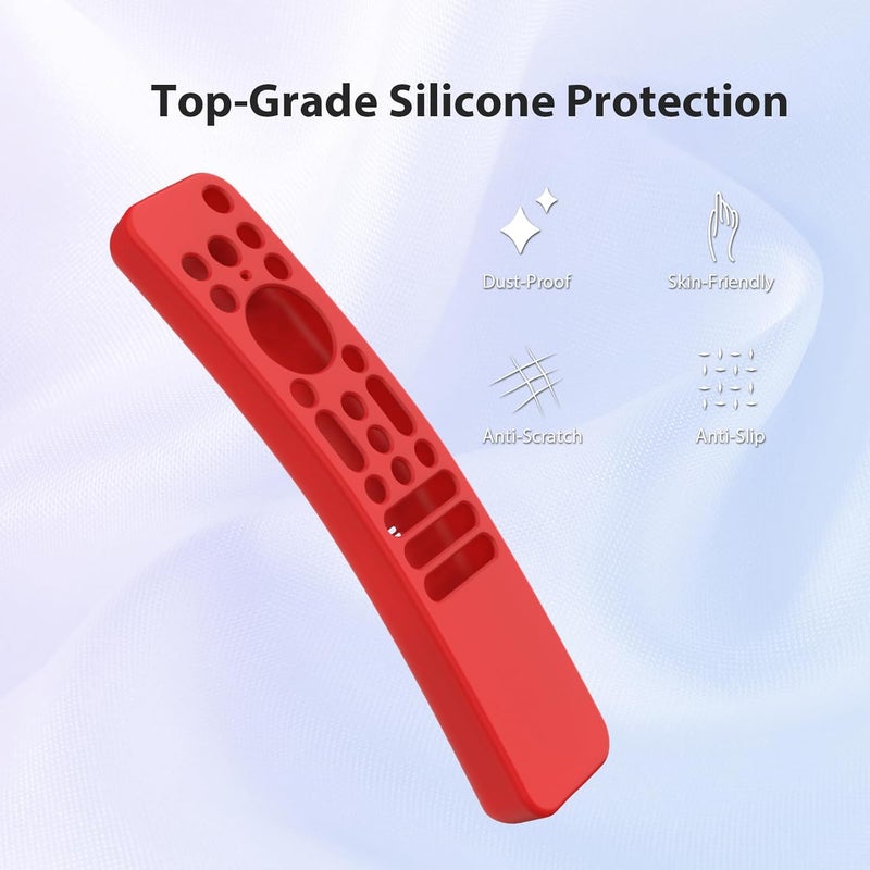 Cotbolt Silicone Cover Case Compatible with Sony Bravia Smart Tv 2023 2024 2025 Voice Remote RMF-TX910U (Red) [Remote NOT Included] - Image 4