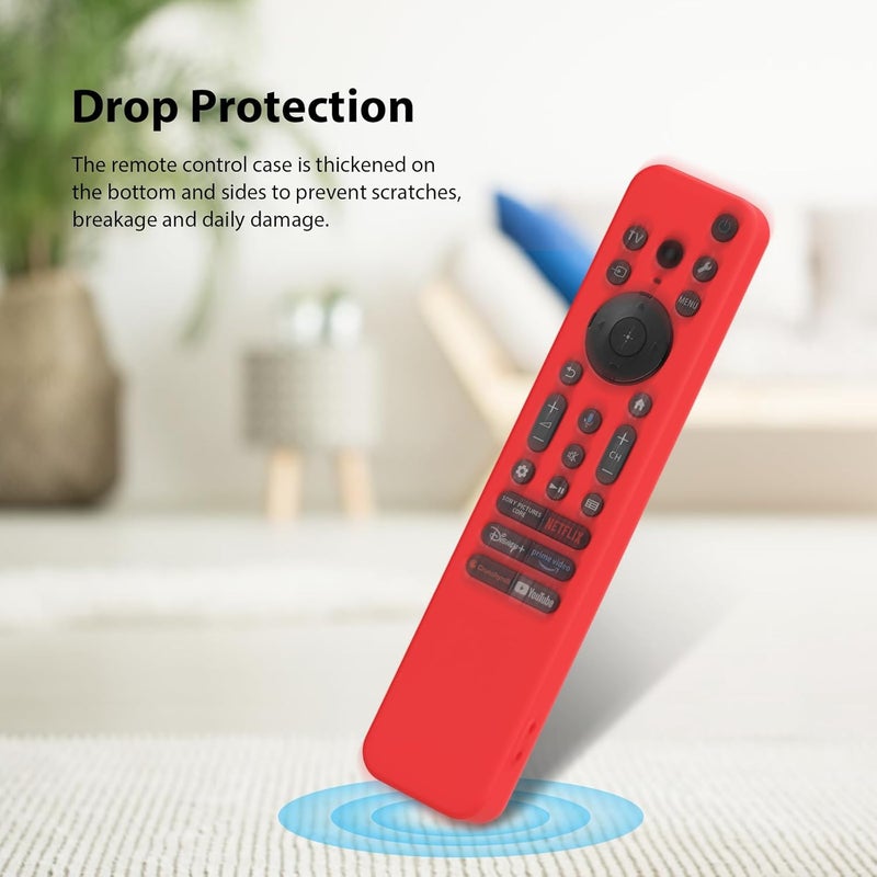 Cotbolt Silicone Cover Case Compatible with Sony Bravia Smart Tv 2023 2024 2025 Voice Remote RMF-TX910U (Red) [Remote NOT Included] - Image 5