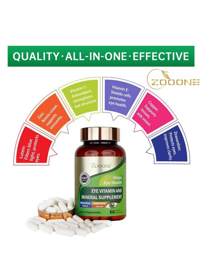 zooone zooone- 60pcs Lutein Eye Vitamins Supplement Nutritional Supplement for Macular Health & Dry Eye Support, Contains Lutein, Zinc, Vitamins C/E & Zeaxanthin  - Image 5