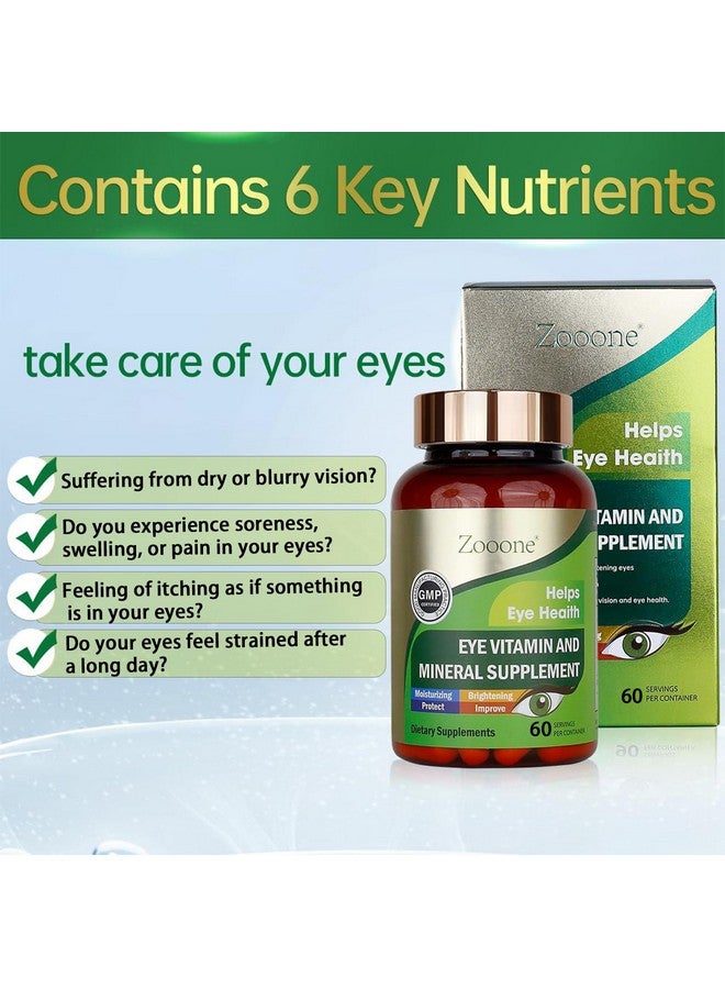 zooone zooone- 60pcs Lutein Eye Vitamins Supplement Nutritional Supplement for Macular Health & Dry Eye Support, Contains Lutein, Zinc, Vitamins C/E & Zeaxanthin  - Image 4