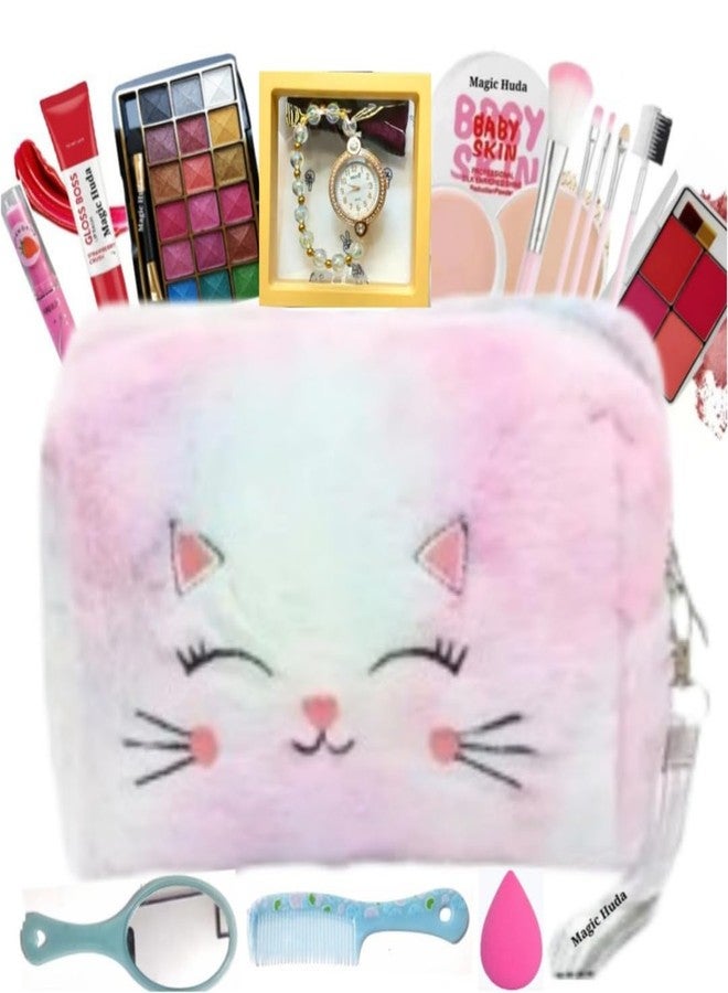 Kids Real Makeup Kit for Girls & Teens with Unicorn Bag | 15-Piece Set - Non-Toxic, Washable & Safe for Ages 8-17 - Image 1