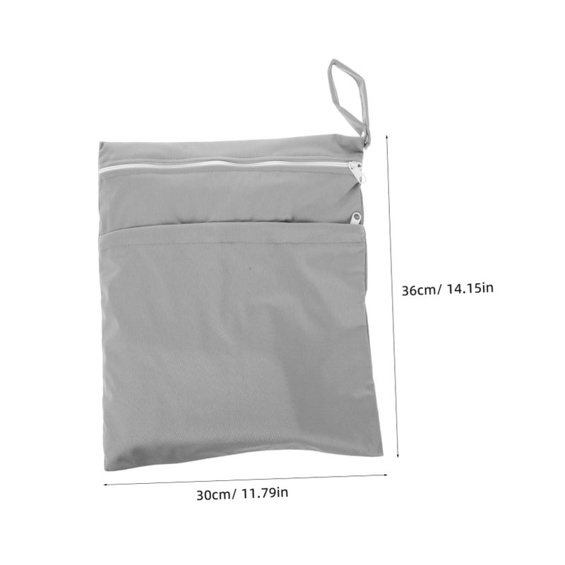 Reusable Wet Dry Bag with Zippered Pockets for Diapers Travel Pool Gym Clothes - Image 3