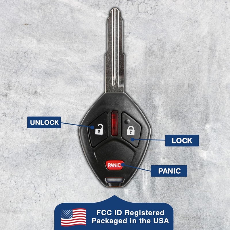 KeylessOption Keyless Entry Remote Uncut Notch Car Ignition Chip Key Fob for OUCG8D-620M-A - Image 4