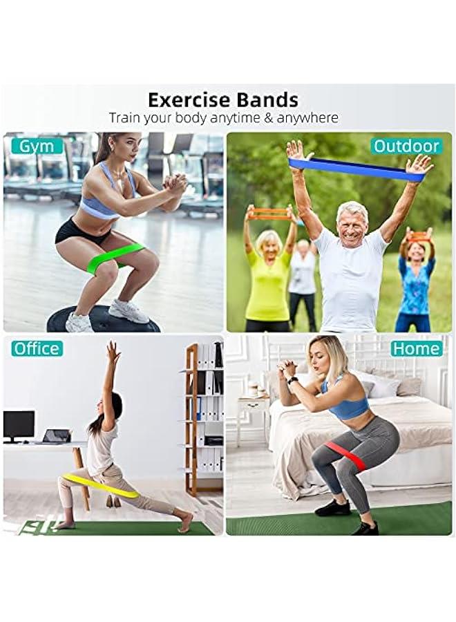Generic Resistance Bands for Working Out, Elastic Exercice Loop Bands for Physical Therapy, Yoga Starter Set of Stretch Bands for Booty Legs, Pilates Flexbands  - Image 4