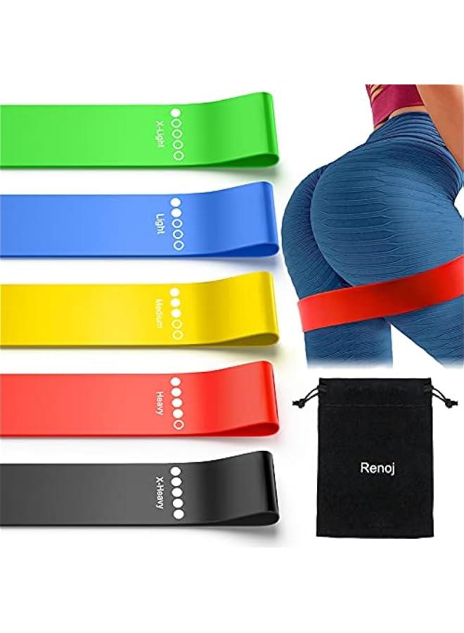 Generic Resistance Bands for Working Out, Elastic Exercice Loop Bands for Physical Therapy, Yoga Starter Set of Stretch Bands for Booty Legs, Pilates Flexbands  - Image 5