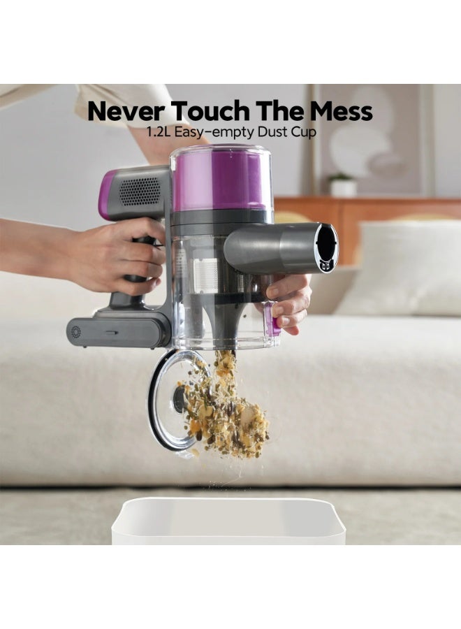 Panda Cordless Stick Vacuum Cleaner with Dual Brush Head, 90 Mins Max Runtime, 200AW, 38000Pa, Hepa 5 Layer 99.9% Filtration, Powerful Rechargeable Vacuum for Hard Floor 350.0 W R20 Black - Image 4